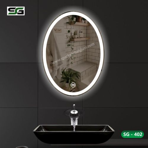 Spark Global Glass LED Sensor Mirror SG-402 - White, Warm White, Mix Light - Ideal For Bathroom, Bed