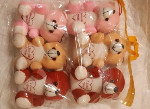 KT kartik Fabric Mini Shine Teddy Bear 15 cm, Weight : 50 grams