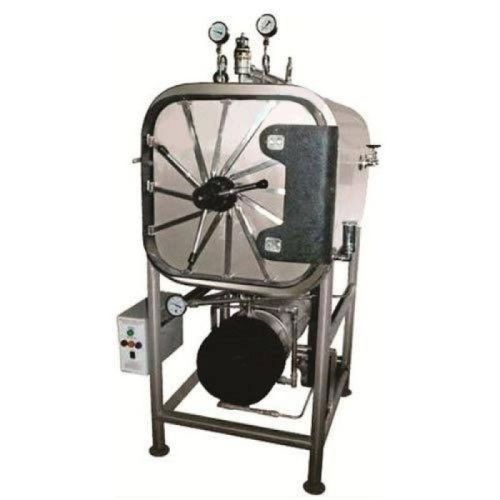 Fully Automatic Horizontal Rectangular Autoclave, For Hospital, Laboratory, Color : Silver