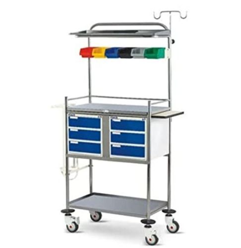 Stainless Steel Crash Cart Trolley, Feature : High Quality, Easy To Move