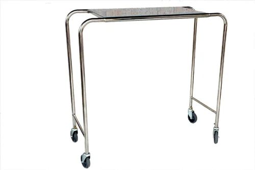 Rectangular Stainless Steel Over Bed Trolley, For Hospital, Clinical, Feature : Anti Corrosive, Durable
