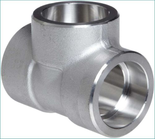 Stainless Steel Socket Weld Tee, For Water Treatment Plant, Feature : High Strength, Fine Finishing