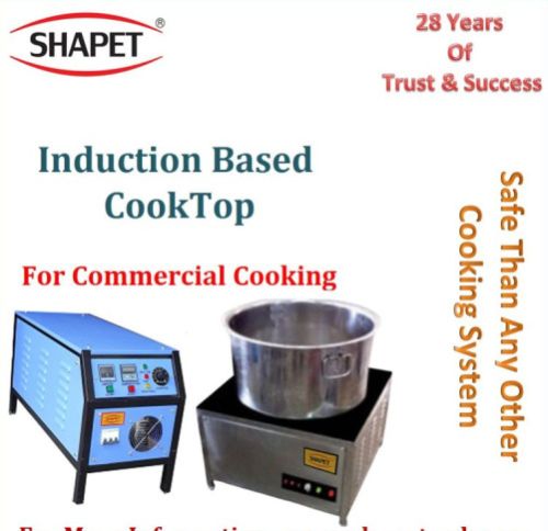 SHAPET Stainless Steel Induction Based Cooktop, Color : Silver