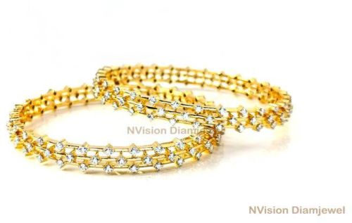 Natural Diamond Traditional Themed Modern Bangle, Gender : Ladies