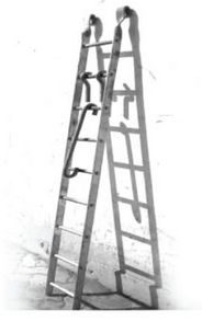 Grey Metal Manhole Ladder