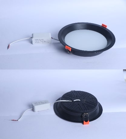 Ceramic Black LED Down Light, Shape : Round