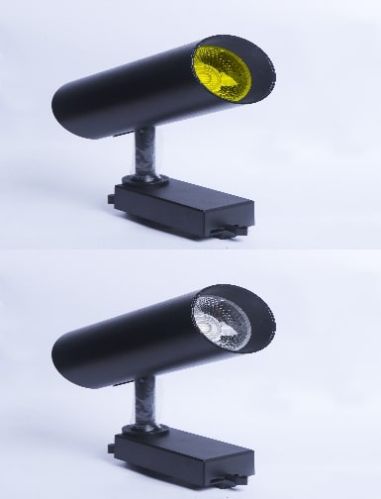 Black LED Track Light, Shape : Round