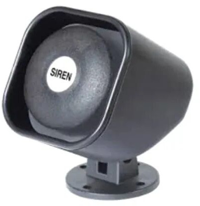 12V DC Plastic ABS Security Siren, Color : Black