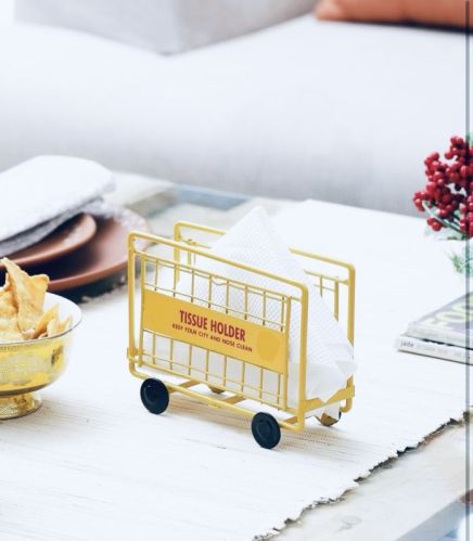 Color Coated Metal Barricade Tissue Holder, Shape : Rectangular