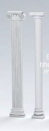 Polished White Grc Column For Exterior