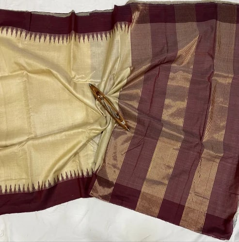 Ayaana Kosa Tussar Silk Sarees, Width : 6.5 Meter