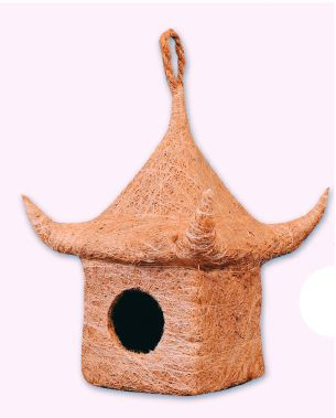 Chinese Hut Bird House, Technics : Handmade