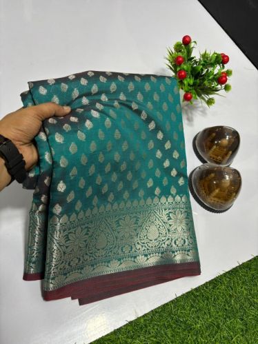Banarasi Semi Katan Silk Saree, Speciality : Dry Cleaning