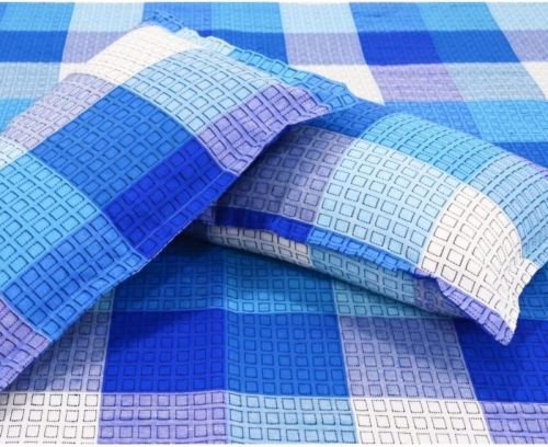 Checkered Cotton Ludo Double Bed Sheets For Home, Hotel