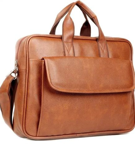 Plain Mens Leather Office Bag, Color : Brown, Black