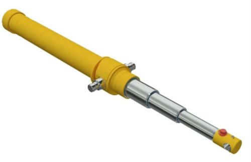 Color Coated Mild Steel Telescopic Hydraulic Cylinder, Shape : Round