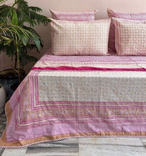 White (Base) Cotton Printed Dohar