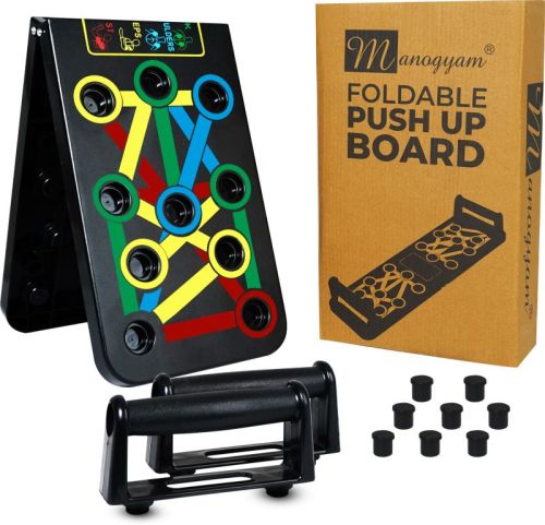 Manogyam Polished ABS PLASTIC Push Up Board, Color : Black