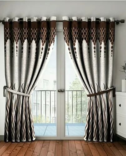 Satin Printed Drapes Curtain For Window, Hotel, Home