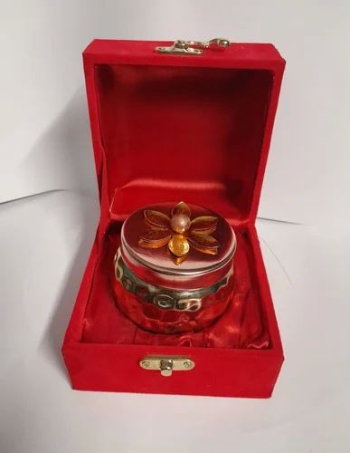 Royal Brass Dry Fruit Jar, Packaging Type : Velvet Box