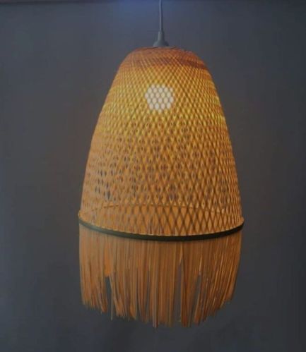 Cone Bamboo Hanging Lamp For Office, Hotel, Home