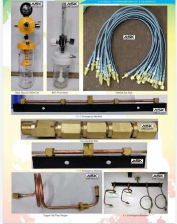 Polished Brass Oxygen Manifold For Hospital, Industrial