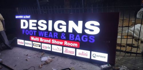 Rectangle Liquid Acrylic LED Sign Board For Advertising