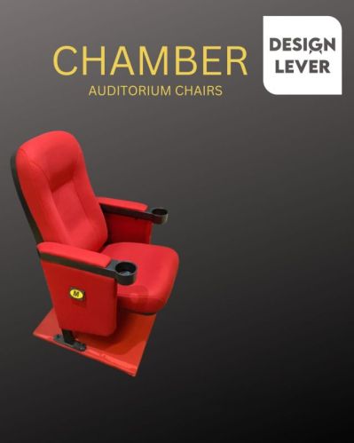 Design Lever Plain Metal Chamber Auditorium Chair, Color : Red