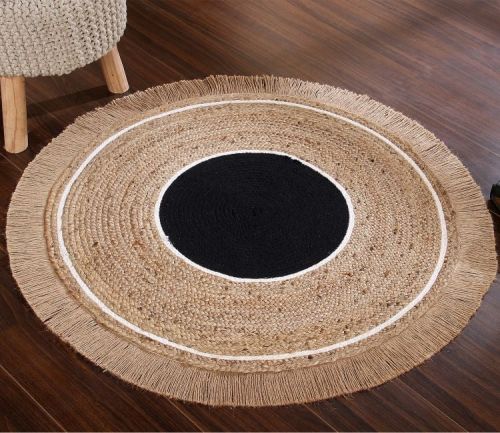 Jute Braided Round Carpet For Home, Hotel, Indoor Decoration