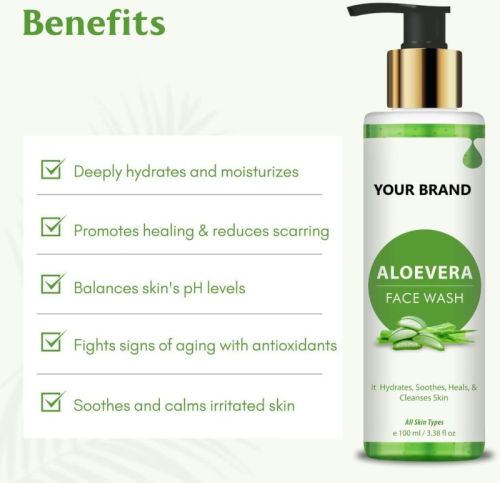 Aloe Vera Face Wash, Form : Gel