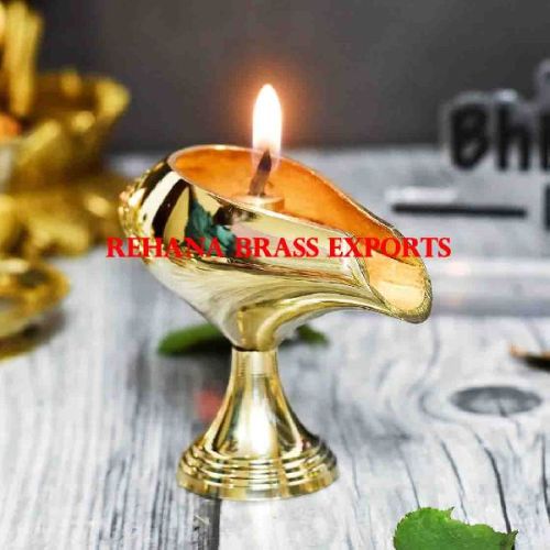 Polished Brass Pooja Shank Jyoti For Home, Hotel, Office, Restaurent