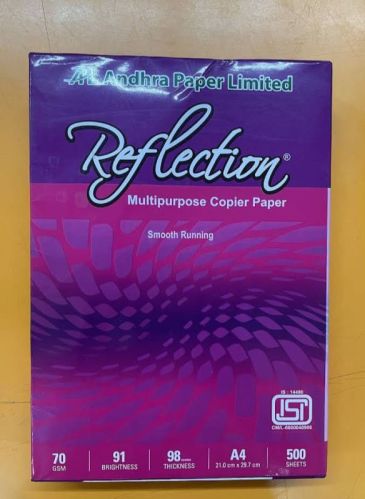 Reflection 70 GSM Paper A4 Size, Pulp Material : Wood Pulp