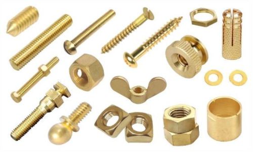 Polished Brass Fasteners Component, Color : Golden