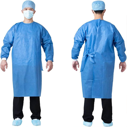 Plain Non Woven Disposable Surgeon Gown For Hospital