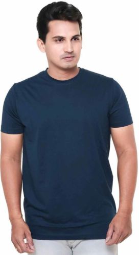 Plain Mens Round Neck T-shirt, Color : Black, Dark Navy White