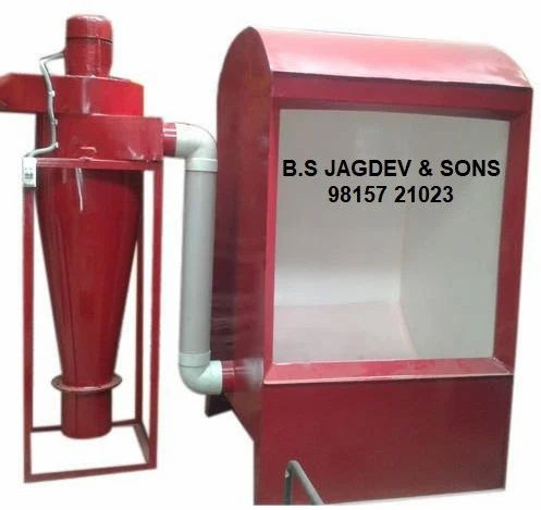 BSJS Automatic Electric Mild Steel Red Powder Coating Booth For Industrial Use