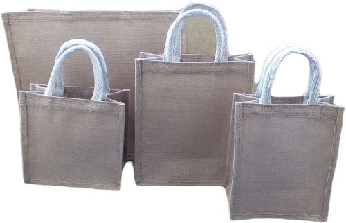 4 Piece Jute Bags Set, Handle Type : Loop Handle