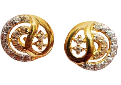 Ladies Gold Stud Earrings, Packaging Type : Velvet Box