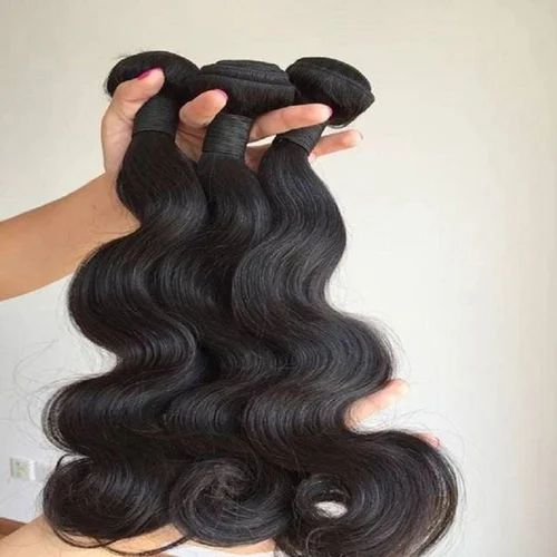 Weft Remy Hair Extension, Color : Black