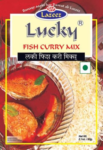 Lucky Fish Curry Mix Masala, Packaging Type : Plastic Pouch