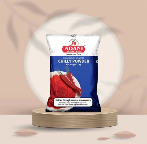 Adani Natural Premium Reshampatto Chilly Powder, Packaging Type : Plastic Packet