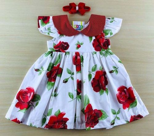 Printed Cotton Girls Party Wear Dress, Age Group : Toddler (2-4 Years)
