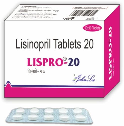 20mg Lisinopril Tablets, Packaging Type : Strips