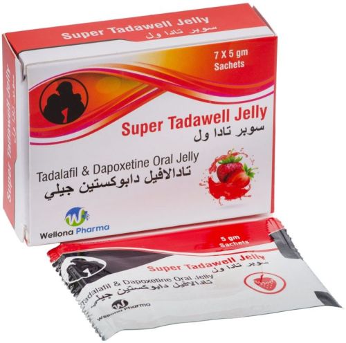 Tadalafil & Dapoxetine Oral Jelly, Packaging Type : Paper Box