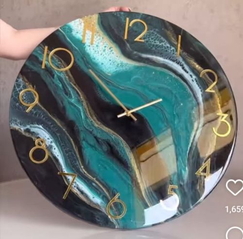 Resin Designer Wall Clocks For Home, Office, Decoration