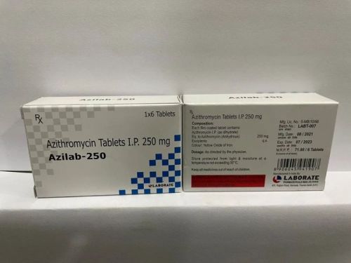 Azilab 250mg Tablet, Packaging Type : Box