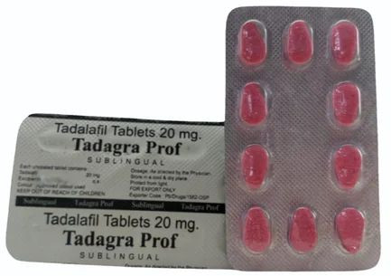 Tadagra Prof 20mg Tablet, Packaging Type : Box