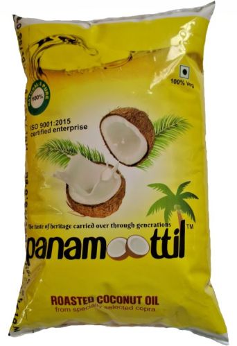 Panamoottil Edible Coconut Cooking Oil, 1 Ltr Pouch