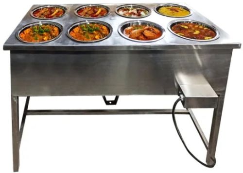 8 Round Pot Bain Marie For Canteen, Hotel, Restaurants