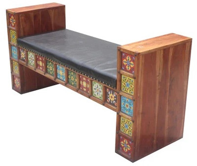 Wooden Sofa Contemporary, Upholstery Material : Leather